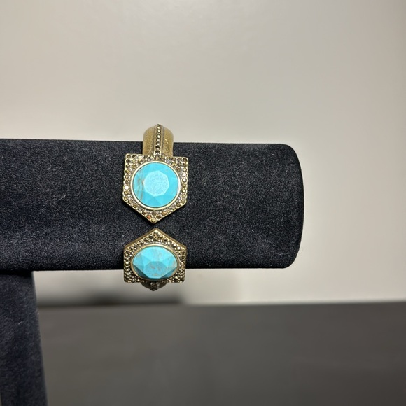 LUCKY BRAND turquoise and gold bracelet - Picture 8 of 10